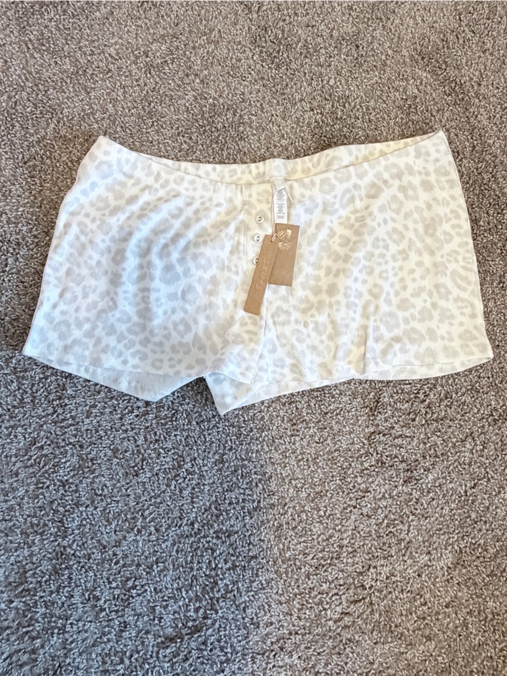 Skims heavy pointelle pacific leopard print shorts limited edition size xl NWT - Picture 5 of 10